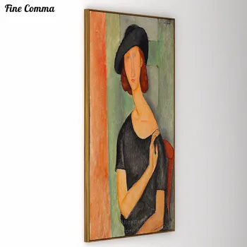 Jeanne Hebuterne Au chapeau Amedeo Modigliani ročno izdelani barve Oljna slika, Razmnoževanje, Tiskanje Plakatov Platno Wall Art Dom Dekor