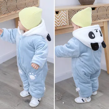 Jeseni, Pozimi Dolg Rokav Zgostitev Panda Baby Igralne Obleke Za Baby Girl Boy Oblačila Novorojenčka Jumpsuit Za Malčke Baby Kombinezoni Za Otroke