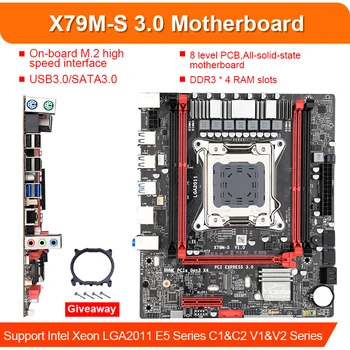 JingSha X79M matični plošči nastavite z LGA2011 glavnik Xeon E5 2650 CPU 4pcs x 4 GB = 16 GB pomnilnika DDR3 ECC RAM 1333