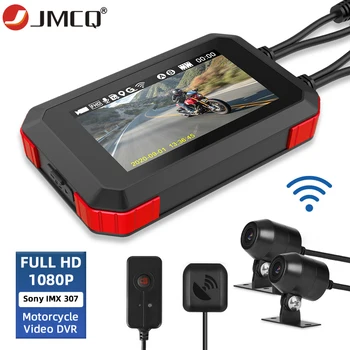 JMCQ Dash Cam Avto Varnostne Kamere FHD 1080P Motornih Fotoaparat, Diktafon motorno kolo Avto DVR Wifi Nadzor sledenja GPS Prenosni Snemalnik