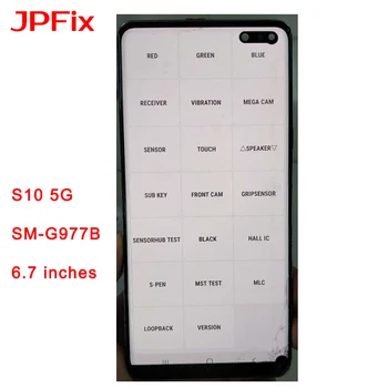 JPFix Super AMOLED Za Samsung S10 G973 S10 Plus G975 LCD Zaslon na Dotik Počeno Steklo Z Okvirjem