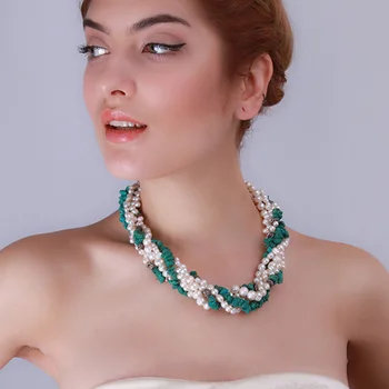 JYX Klasičen Nakit Turkizno z naravnimi biserne ogrlice choker pearl 8-9m sladkovodnih biserna ogrlica, 20
