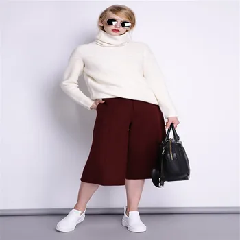Kašmir pulover ženske visok ovratnik ohlapen pulover modni pulover majica plesti velikosti zadebelitev leni padec ramen, rokavih