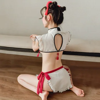 Kitajski Slog Smešno Cosplay Seksi Spodnje Perilo, Spodnje Perilo Kawaii Devica Enotno Klasično Erotično More Babydoll Miniskirt Obleko