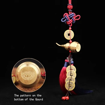 Kitajski Vozel Feng Shui Okrasitev Budistični Šest MantrasWu Lou Lu Hu Bakrovih Zlitin Gourd Amulet Dom Dekoracija Dodatna Oprema Vintag