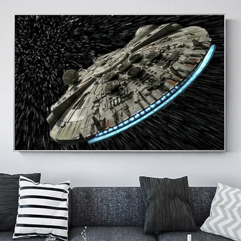 Klasična Znanstvena Fantastika Film Destroyer Falcon Vesoljsko Ladjo Platno Wall Art Film Plakatov In Fotografij Slikarstvo Sliko Za Dnevno Sobo
