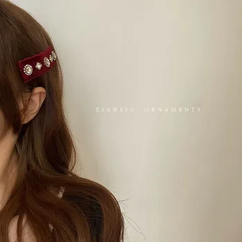 Korejski Nosorogovo Elastična Hairbands Ženske Lase Retro Tiara Scrunchie Pribor Dekleta Glavo Dvojno Šiška Pričeska Ostra