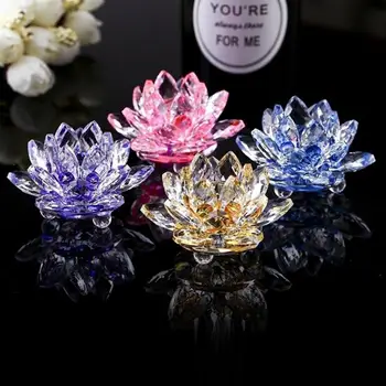 Kristalno Lotus Flower Stekla Evropske Poročne Fotografije Rekviziti Majhnimi Okraski, Darila Lotus Okraski Kristalno Dekoracijo