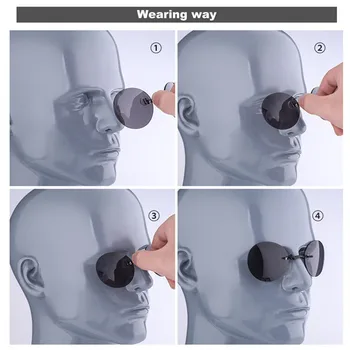 Krog Rimless Sončna Očala Moških Klasično Spono Nos Sončna Očala Moda Matrika Morpheus Moški Mini Brez Okvirjev Blagovne Znamke Oblikovalec Očala
