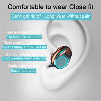 KUGE Brezžične Slušalke Bluetooth 5.0 TWS Brezžične Bluetooth Slušalke LED Zaslon 2000mAh Moči Banke Slušalke WithMicrophone