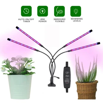 LED Grow Light 10W 15W USB Rastlin Lučka Dual Tri Glave za uporabo v Zaprtih prostorih Rastlinskih Toplogrednih Rastejo Šotor Rastlin Raste Svetlobe s krmilnik