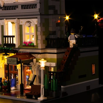 Led Luči Združljiv Za Lego 10243 gradniki Mesto Ulici 15010 Ustvarjalca Pariški Restavraciji Igrače (svetloba z Baterijo polje)