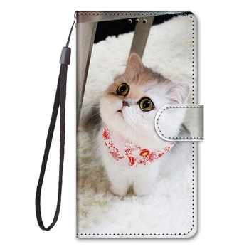 Lep Luštna Mačka Usnjena torbica Za Apple iPhone 11 7 8 6s 6 Pro XR X XS Max Magnet Flip Knjige v Primeru Pokrov Za IPhone 11 8 Pro Max