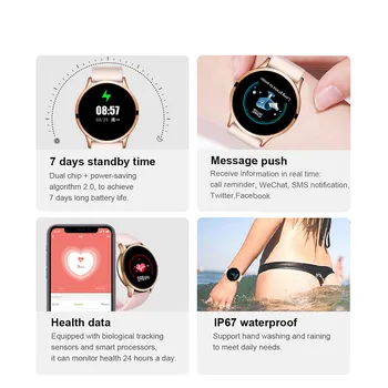 LIGE 2020 Nove Pametne Watch Krvni Tlak Kisika Fitnes Zapestnica Watch Srčnega utripa IP67 Moški Ženske Šport Smartwatch+Box
