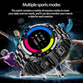 LIGE 2020 Novo Pametno Gledati Moške Polni, Zaslon na Dotik, Športna Fitnes Watch IP67 Nepremočljiva Bluetooth Za Android ios smartwatch Moški