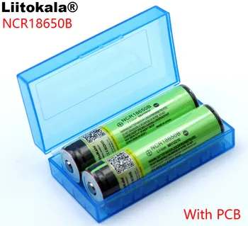 Liitokala 2PCS Zaščitene Original 18650 NCR18650B 3400mAh Polnilne Li-lon baterij s PCB 3,7 V Za Svetilko škatla za Shranjevanje