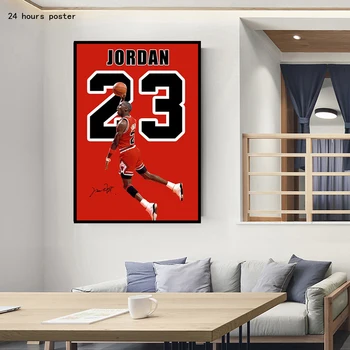 Ljubezen Košarka Chicago Bulls Prvak Trapezu Michael Jordan Poster Tiskanje Platno Slikarstvo Doma Stensko Dekoracijo