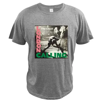 London Kliče človeka T-shirt Spopad Album 3D tiskanja Tshirt angleški Rock Band Poletje Visoke Kakovosti Mehko Krog Vratu Vrhovi