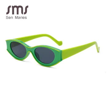 Luksuzne blagovne Znamke Oblikovalec Ovalne sončna Očala Ženske 2020 Visoke Kakovosti Kvadratnih sončna Očala Moške Gotike Očala Letnik Oculos Feminino UV400