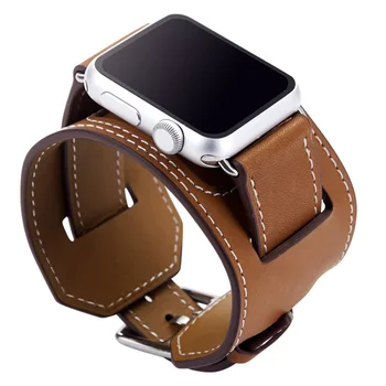 Luksuzni Ekstra Dolgo Pravega Usnja Band Dvojno Tour Zapestnica Usnjeni Trak 44 mm 40 mm Watchband za Apple Watch 38 mm 42mm Na Zalogi
