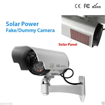 Lutke Lažne Kamere Sončne Energije Imitacije Visoko Simulacije CCTV Kamere na Prostem Zaslonu Nepremočljiva nadzorna Kamera Bullet Fotoaparat