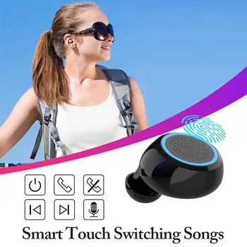 M11 TWS Brezžične Bluetooth slušalke 5.0 HiFi Vodotesne Slušalke Touch Kontrole šport čepkov z Močjo banka za IPhone Android
