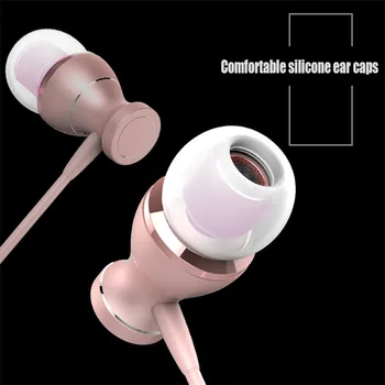 Magnet Kovinski Žične Slušalke 3.5 mm Roko Stereo Bas Unviersal Slušalke z Mikrofonom za iPhone 6 6s plus Samsung Xiaomi MP3, PC nova