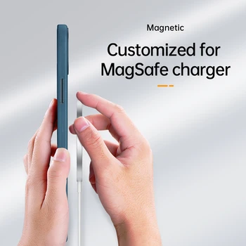 Magnetni Primeru Telefon Za iPhone 12 Polnilec Magsafe Zaščitna torbica Za iPhone 12 mini Pro Max