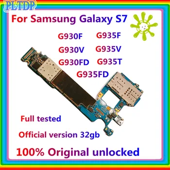 Mainboard Za Samsung Galaxy S7 G930F G930V G930FD G935F G935V G935T G935FD Motherboard 32gb Enojna /Dvojna Kartica Sim odbor za odklepanje
