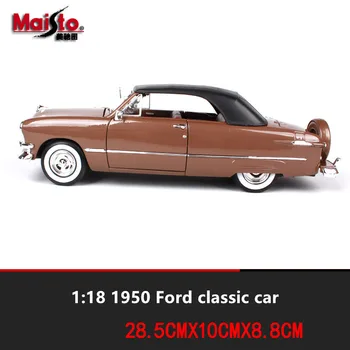 Maisto 1:18 1950 Ford mehko top športni Avto tlačno litje Zlitine, Retro Modela Avtomobila Klasičen Avto Model Avtomobila Dekoracijo Zbirka darilo