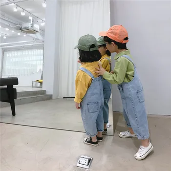 Malčka, Dekleta Obleke Moda korejski Denim Jumpsuits za Deček 2 3 4 5 6 7 Let Otroška Otroci Jeans 2020 Pomlad Otrok Jumpsuit