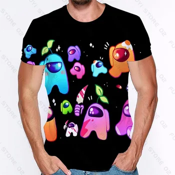 Med Nami Vroče Igra Mens T Shirt 2020 3D Tiskanih Tees Fantje Vrhovi Udobno Bombaž Tkanina Ulica Smešno Moški T-shirt Kratek Rokav