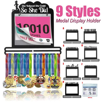 Medaljo obešalnik imetnik 9 Stilov Šport medalje zaslon z Rase hlače z Oprsnikom za 10-24+ Medaljo dekoracijo shranjevanje rack Maraton plavati univerzalni