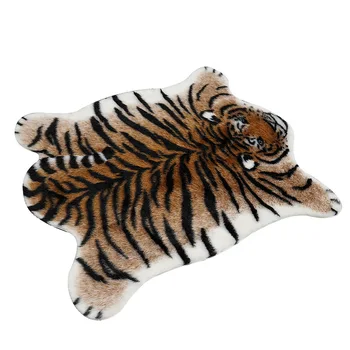 Mehko Puhasto Tiger Faux Krzna, Preproge, Imitacija Tiger, Skriti Natisnjeni Živalske Kože Področju Preprogo Specializiranimi za umetno Krzno, Lepe Odeje 110x85cm