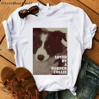 Mejni škotski ovčarski pes božič tshirt ženske mejni škotski ovčarski pes pes your pocket T-Shirt natisnjeni smešno vrhovi oblačila ženski modi majica