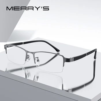 MERRYS DESIGN Moških Titanove Zlitine Okvir Očal TR90 Noge Poslovnih Kratkovidnost Recept Očala Optični Okvir S2223