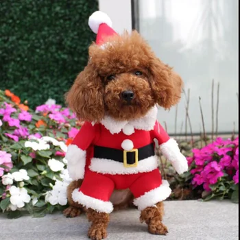 MICATALE 2021 Nove Božič Ljubljenčka Psa Kostume, Smešno Mačka Božiček Kostum Psi Pozimi Topla Oblačila Chihuahua Pug Pet Oblačila