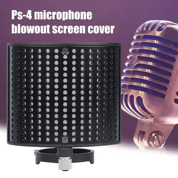 Mikrofon Izolacije Ščit Nastavljiv Kota Sound Absorber Zložljivi Pokrov Zaslona Veter