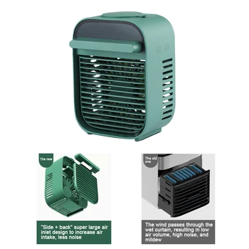 Mini klimatska Naprava USB Prenosni Zračnega Hladilnika Vlažilnike zraka, Nizka raven Hrupa Tabela Zraka, Hladilni Ventilator Za Domačo Pisarno Vlažilne Naprave