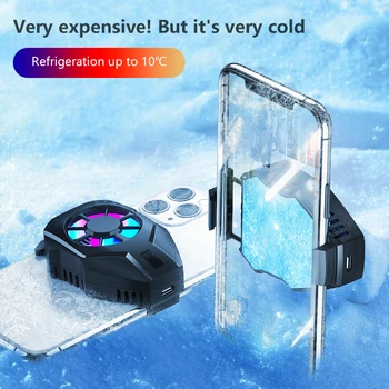 Mobilni Telefon, Hladilnik led posnetek L-01 Telefon hladilnega telesa Hladilni Ventilator Z RGB Osvetlitev Za iPhone XS MAX/XS/XR/8/7/6 Huawei Samsung