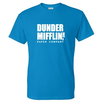 Moda Barva Natisnjeni T-shirt Dunder Mifflin Papir Moški Ženske Priložnostne Ulične TV Show Bombaž Priložnostne Unisex majica Vrhovi