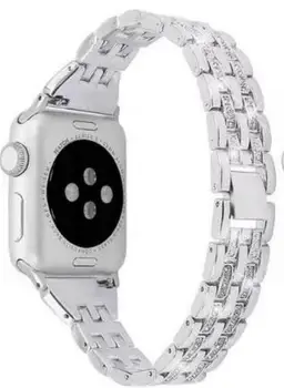 Modni Diamant kovinski Trak za Apple Watch trak series6 5 4 44 40 za iwatch SE manžeta series 3 2 1 38 mm 42mm