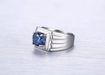 Modni prstan posla za moške iz nerjavečega jekla 316l obroč s simulirano CZ Kamen moški poročni nakit