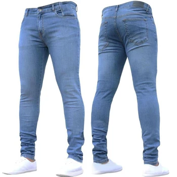 Moški Barva Nove Modne Kavbojke Slim Svinčnik Hlače Seksi Hlač Dolgo Vse Sezone Slim Fit Kul Jeans Za Moške