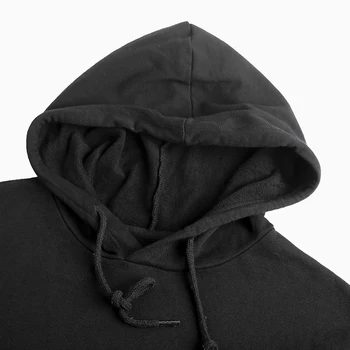 Moški novo pomlad trdna hooded black kratek sleeve majica metrosexual moški puloverji s kapuco moda bombaž priložnostne znamke design F013