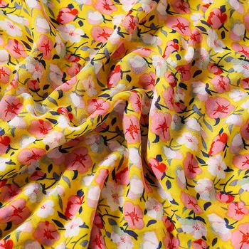 Na Prodajo Obleko Tkanine DIY Šivanje Šifon Krpo Gradivo, Tiskano Dihanje Pada Cvetlični
