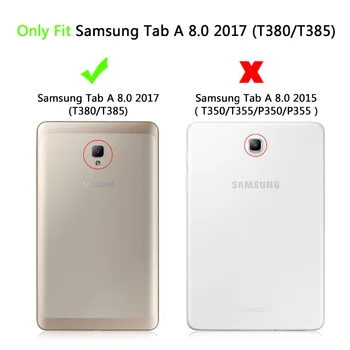 Najnovejši Pisane Pu Usnje Stojalo Pokrov Ohišje Za Samsung Galaxy Tab A 8.0 T380 T385 2017 8