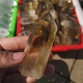 Naravni kamni in minerali citrine quartz crystal palico točke rumena kvarčni kristali točke reiki healing Okrasni kamen