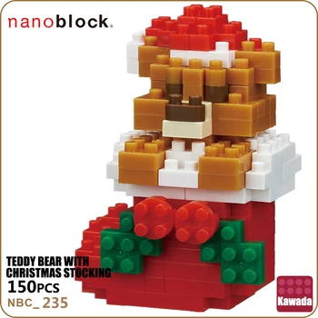 NBC-235 Nanoblock Božični medvedek Naselitve Božič gradniki 150 Kos Smešno Ustvarjalne Igrače Za Otroke Veliko Darilo