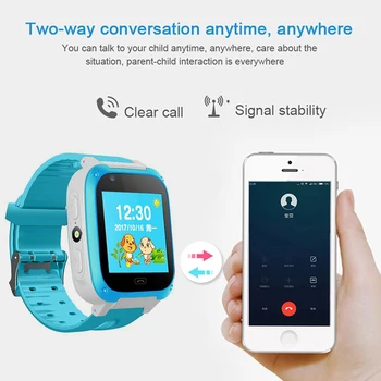 Nepremočljiva W11 Pametno Gledati Večfunkcijsko Otrok Digitalno ročno uro Baby Watch Telefon Za IOS Android Otroci Igrače Darilo